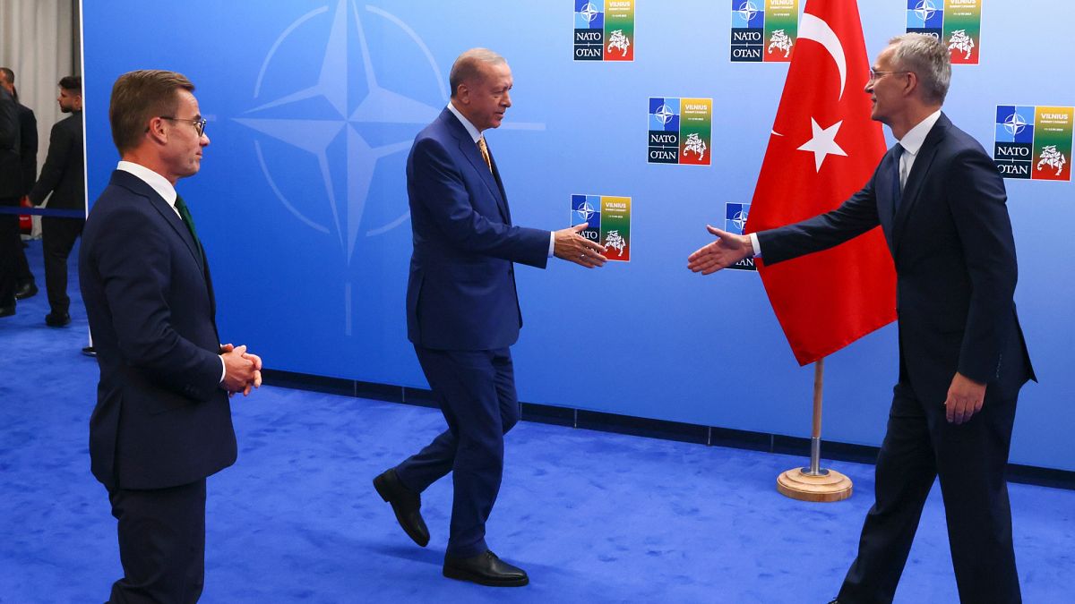 Erdoğan Vilnius zirvesinde NATO Genel Sekreteri ve İsveç Başbakanı ile görüştü