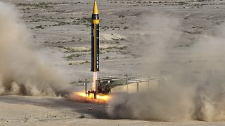 A Khorramshahr-4 missile is launched at an undisclosed location in Iran, May 25, 2023