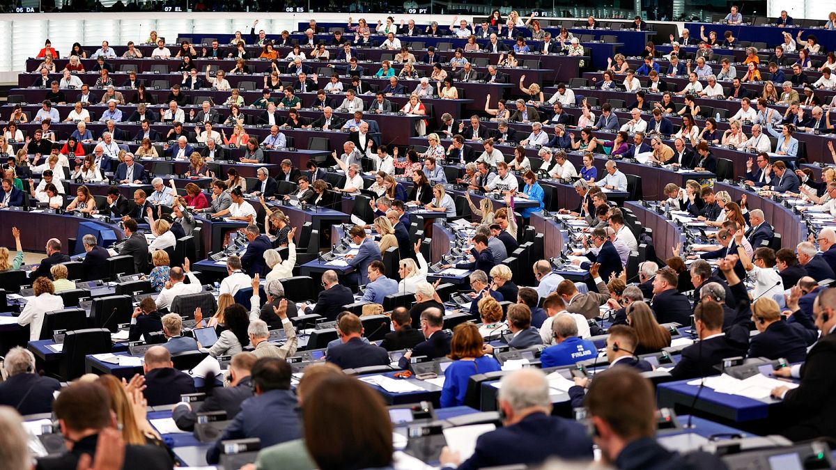 Az Európai Parlament képviselői szavaznak