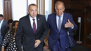 Alekszandar Vulin az orosz külügyminiszterrel, Szergej Lavrovval Moszkvában