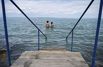 Am Plattensee tummeln sich die Badegäste