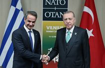 Yunanistan Başbakanı Miçotakis ve Cumhurbaşkanı Erdoğan 