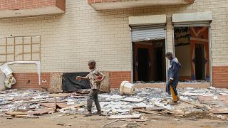 مبنى مدمر لوزير العدل وحقوق الإنسان المالي السابق، باماكو مالي