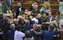 Ο διαπληκτισμός στο κοινοβούλιο του Κοσόβου