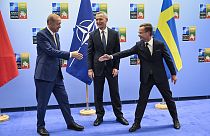 Οι ηγέτες Τουρκίας και Σουηδίας δίνουν τα χέρια στη σύνοδο του ΝΑΤΟ στο Βίλνιους