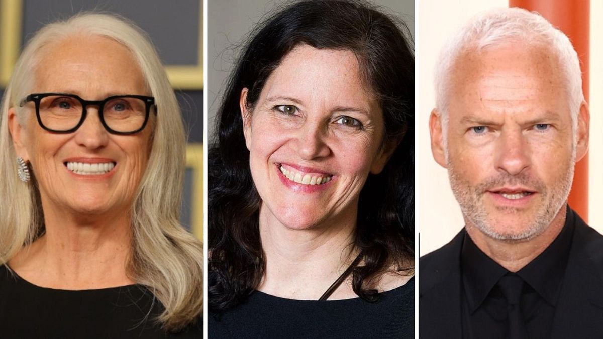 From left to right: Jane Campion, Laura Poitras and Martin McDonagh join Damien Chazelle on the jury of the 80th Venice Film Festival 