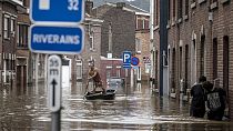 Inondaions près de Liège, en Belgique, en 2021.