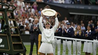 Marketa Vondrousova, trionfatrice di Wimbledon. (Londra, 15.7.2023)