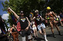 Teilnehmende des 28. Pride Budapest am 15. Juli 2023