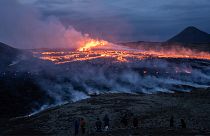  ثوران بركان جنوب عاصمة آيسلندا