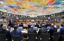 Зал заседаний саммитов Евросоюза в Брюсселе