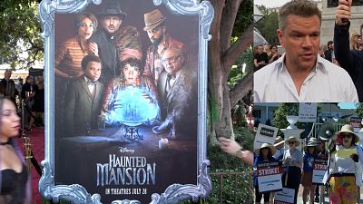 The feature movie Haunted Mansion made its premiere without actors and actresses because of the strike in Hollywood.