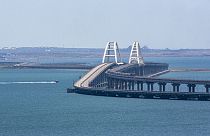 ARCHÍV: az orosz szárazföldet és a Krím-félszigetet összekötő híd 2023. július 17-én