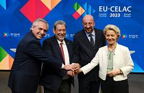 Латиноамериканские лидеры с главами Еврокомиссии и Совета ЕС