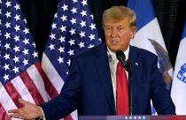 Donald Trump num ato de campanha em Elks Lodge, esta terça-feira