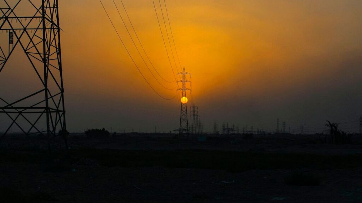 the transmission lines of electric power from Iran to Iraq in Basra