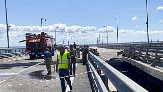 Rusya 17 Temmuz saldırısı sonrsı Kerç Köprüsü'ndeki tamirat görüntülerini yayınladı
