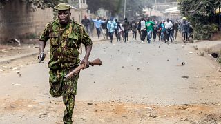 Violent clashes in first of three days of protests called by Kenyan opposition