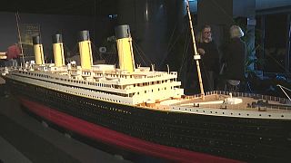 Ein Exponat der Titanic-Ausstellung in Paris
