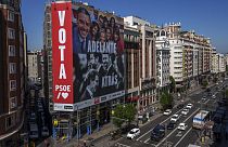 A spanyolországi előrehozott választások egyik kampányhirdetése Madridban