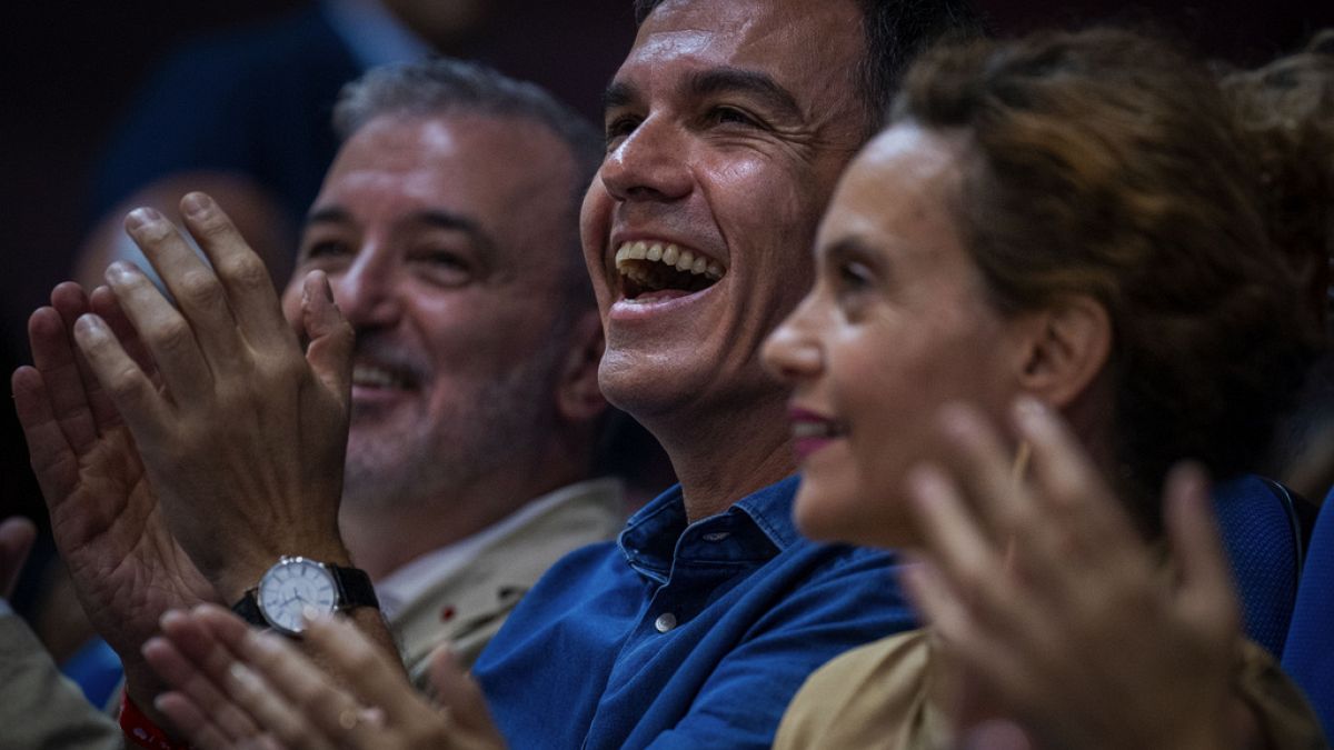 Pedro Sánchez, président du gouvernement espagnol, Barcelone, Espagne, 16 juillet 2023.