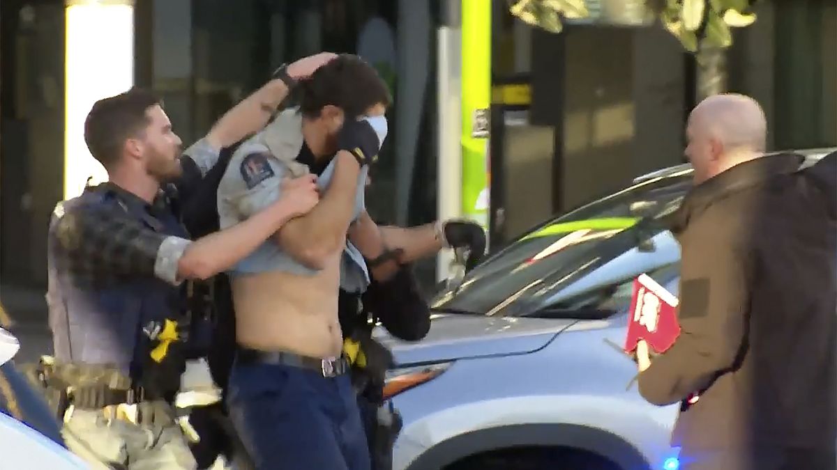 Escena del tiroteo en Auckland