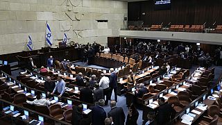 نواب إسرائيليون يجتمعون للتصويت على اختيار نائبين للعمل في لجنة اختيار القضاة في الكنيست، 14 يونيو، 2023.