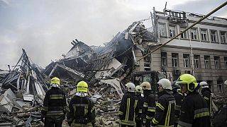 Ukrayna'nın Odesa kentinde Rus saldırısı sonrasında yıkılan bir bina. 20 Temmuz 2023