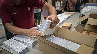 Избирательные бюллетени на досрочных парламентских выборах в Испании 23 июля 2023 г.