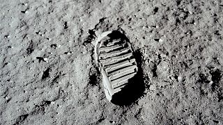 Apollo 11 Lunar Module Pilot Buzz Aldrin's bootprint.