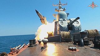 Exercícios navais da marinha russa no Mar Negro