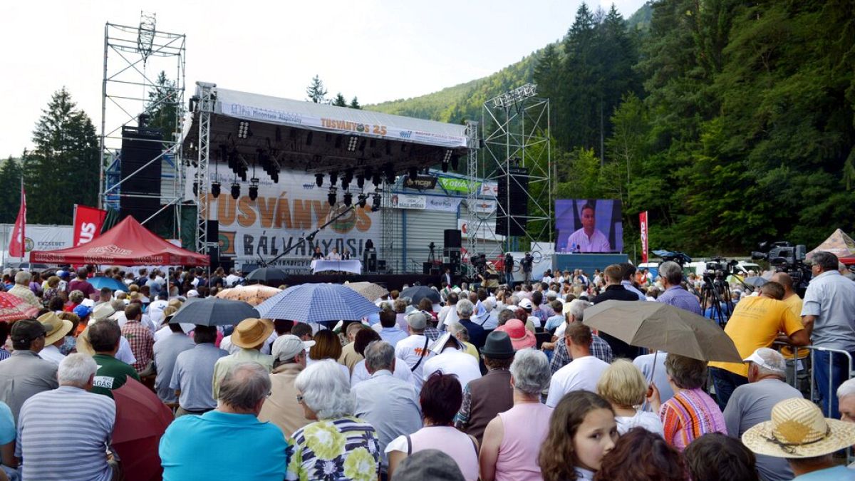 Escenario en el festival de Tusványos. 