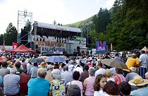 Concert au 32e Festival de Tusvanyos, organisé par la Hongrie en Roumanie, 21 juillet 2023.