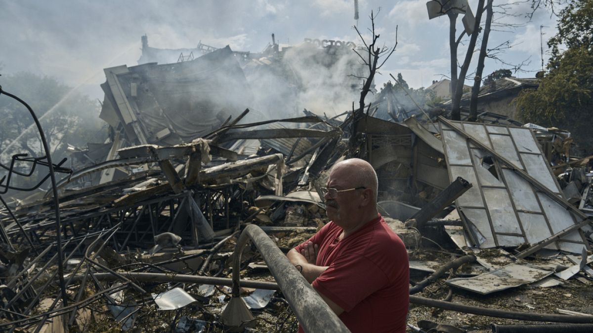 Разрушения в Одесской области Украины после российской атаки