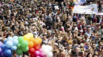 Le "Christopher Street Day", marche des fiertés à Berlin, samedi 22 juillet 2023.
