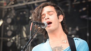 Matty Healy, lead singer of The 1975, performs at The Governors Ball Music Festival at Randall's Island Park on June 6, 2014 in New York