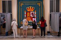 Voters casting ballots in Spanish general election