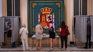 Un bureau de vote en Espagne.