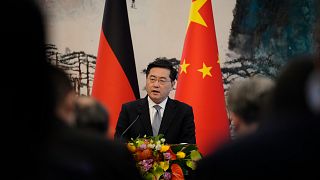 Le désormais ex-ministre chinois des Affaires étrangères, Qin Gang, à Pékin, le vendredi 14 avril 2023.