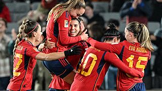 Espanha celebra quinto golo face à Zâmbia