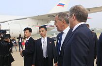Szergej Lavrov orosz külügyminiszter Észak-Koreában 2018-ban - képünk illusztráció