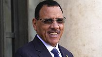 El presidente de Níger, Mohamed Bazoum, durante una visita a Francia en febrero de 2023