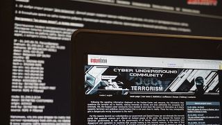 На экране компьютера сайт организации по борьбе с кибератаками