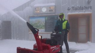 Nyári hó a Bajor-Alpokban