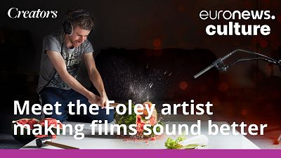 Ronnie Van der Veer is a Dutch Foley artist who makes sound effects for films and TV shows - sometimes using unexpected props.