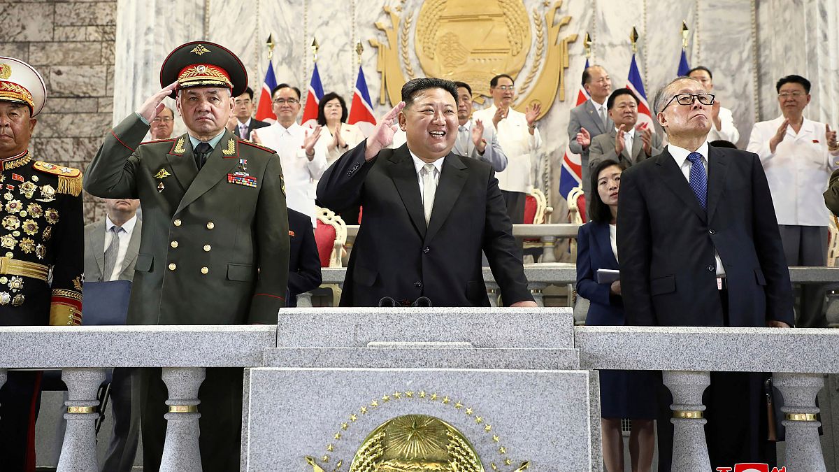 North Korean leader Kim Jong-un hosts Russia's Sergei Shoigu and China's Vice Chairman of the standing committee of the country’s National People’s Congress, Li Hongzhong