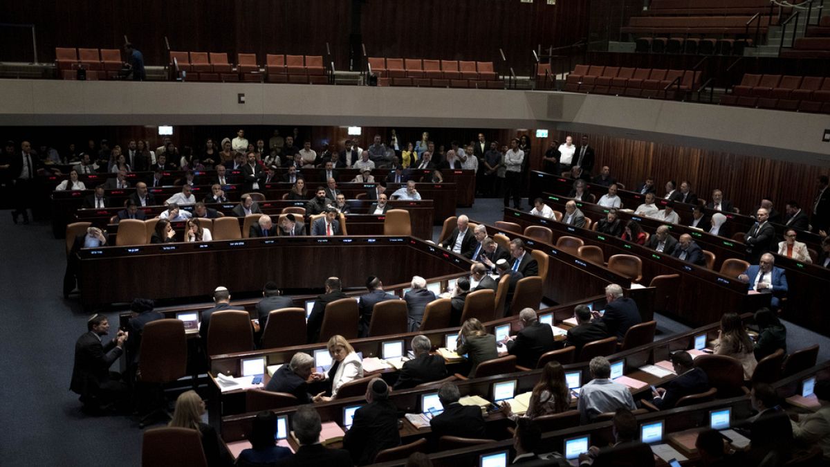 İsrail Parlamentosu'nda (Knesset) bir oturuma katılan Başbakan Binyamin Netanyahu 