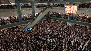 Rassemblement de manifestants pro-démocratie à Hong Kong, en 2019.