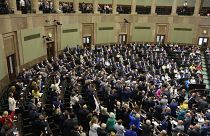 Польские депутаты приняли обновлённую версию законопроекта о "российском влиянии", 26 мая 2023 года.