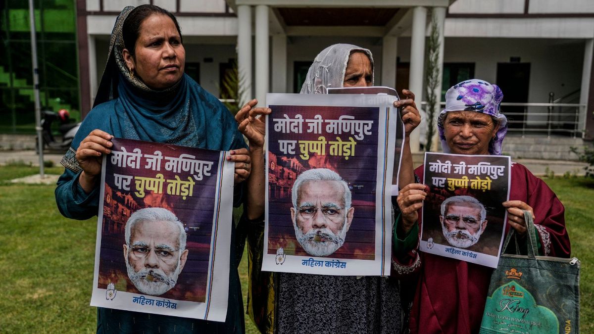 اعتراضات نسبت به رویکرد منفعلانه مودی در قبال خشونت‌ها در ایالت مانی‌پور هند